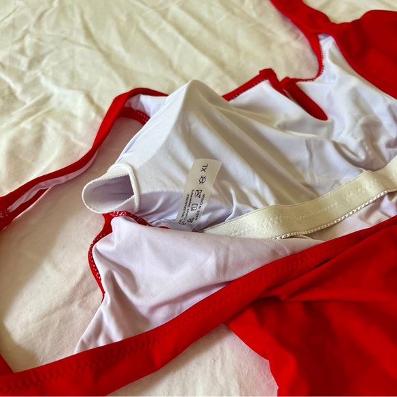 Red-Lifeguard Scoop Back One Piece Swimsuit, XL - never worn - Picture 7 of 8